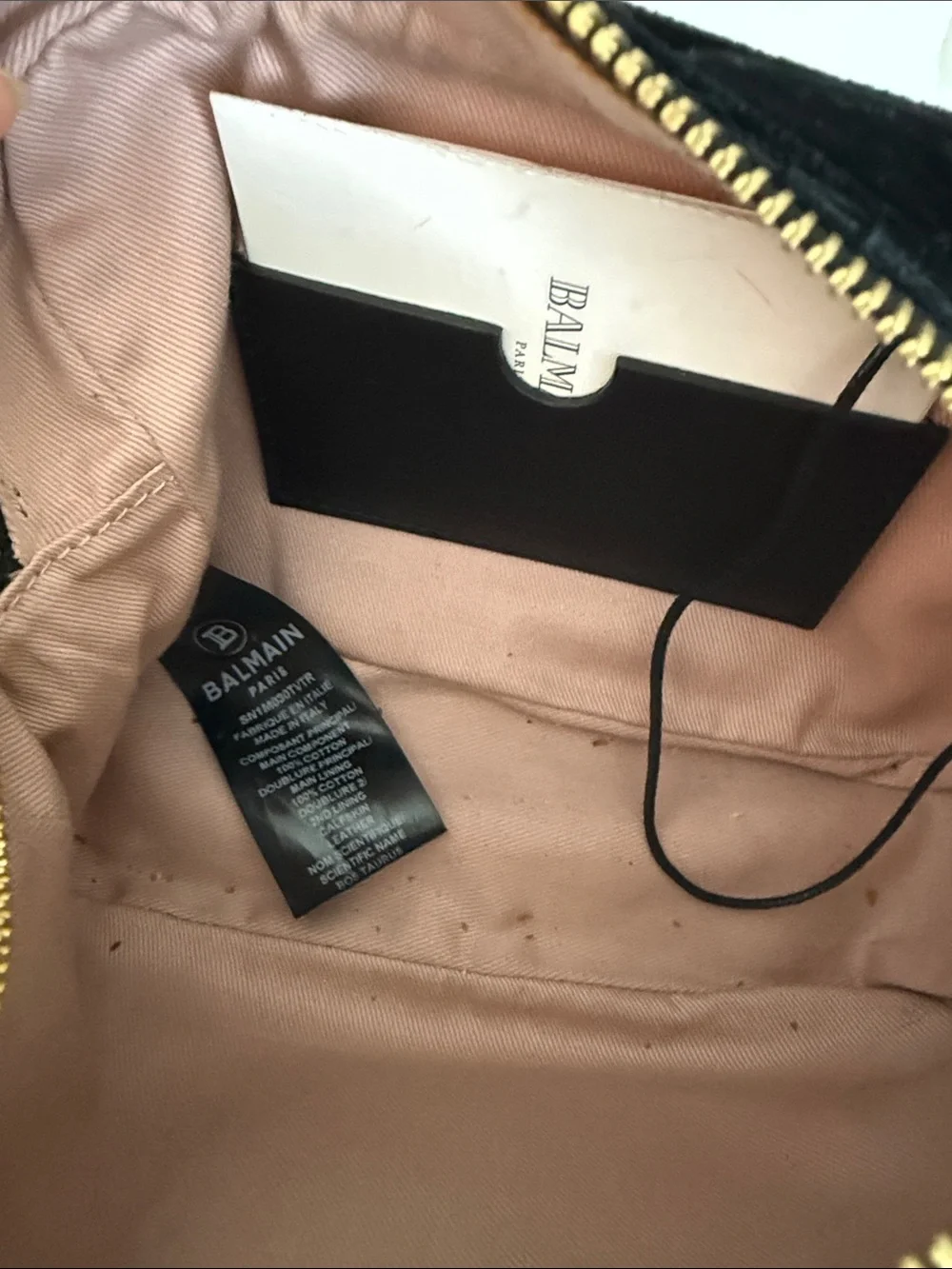 Balmain camera velvet